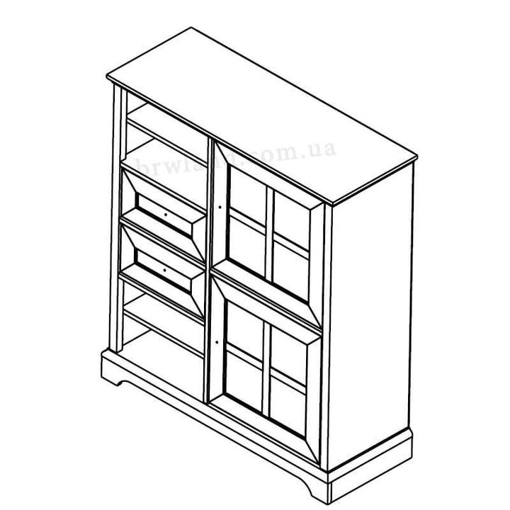 На фото схема тумби ЛАНА ГЕРБОР KOM2D2S