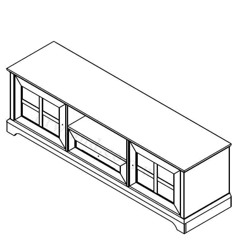На фото схема тумби ТВ ЛАНА ГЕРБОР RTV170