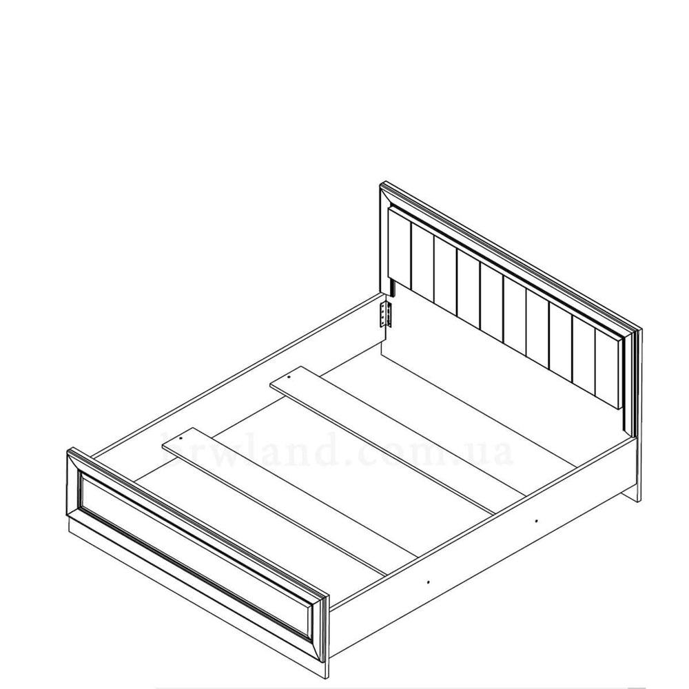 Фото схеми ліжка з м'яким узголів'ям ЛАРГО КЛАСІК БРВ LOZ160 LUX (каркас)