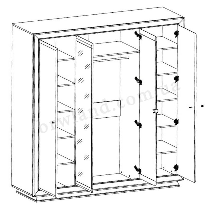 Фото схеми наповнення шафи з дзеркалом ЛАРГО КЛАСІК БРВ SZF4D