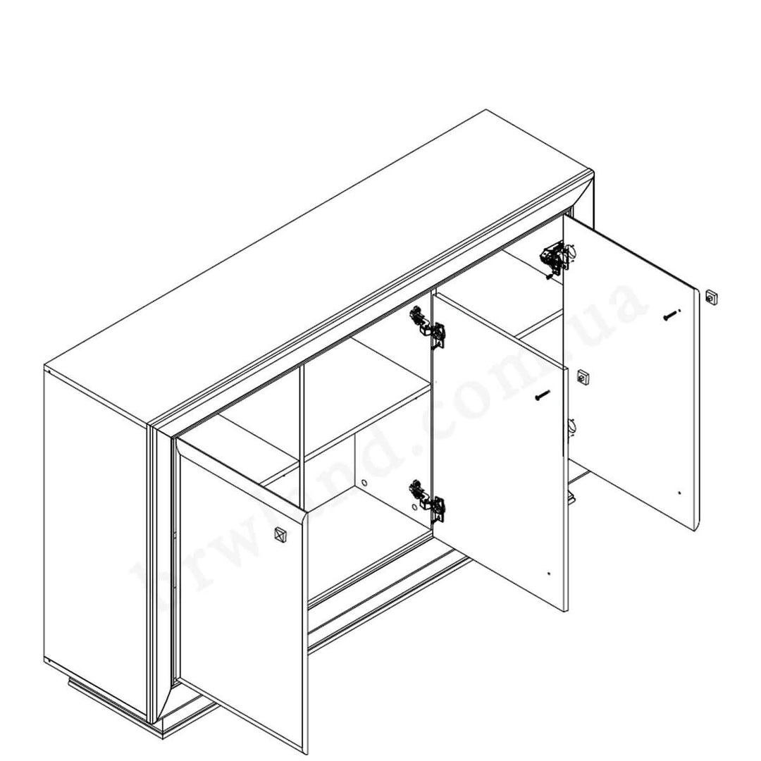 Фото схеми наповнення тумби ЛАРГО КЛАСІК БРВ KOM3D
