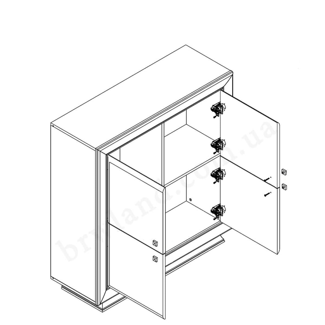 Фото схеми наповнення тумби ЛАРГО КЛАСІК БРВ KOM4D