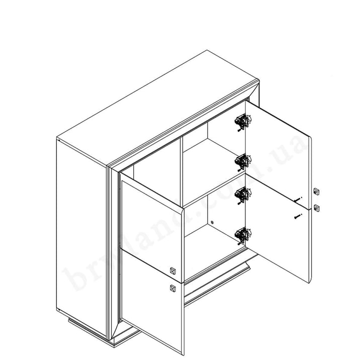 Фото схеми наповнення тумби ЛАРГО КЛАСІК БРВ KOM4D