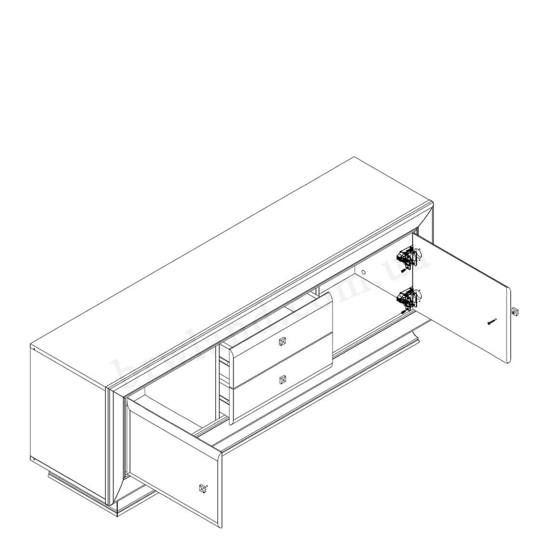Фото схеми наповнення тумби під телевізор ЛАРГО КЛАСІК БРВ RTV2D2S