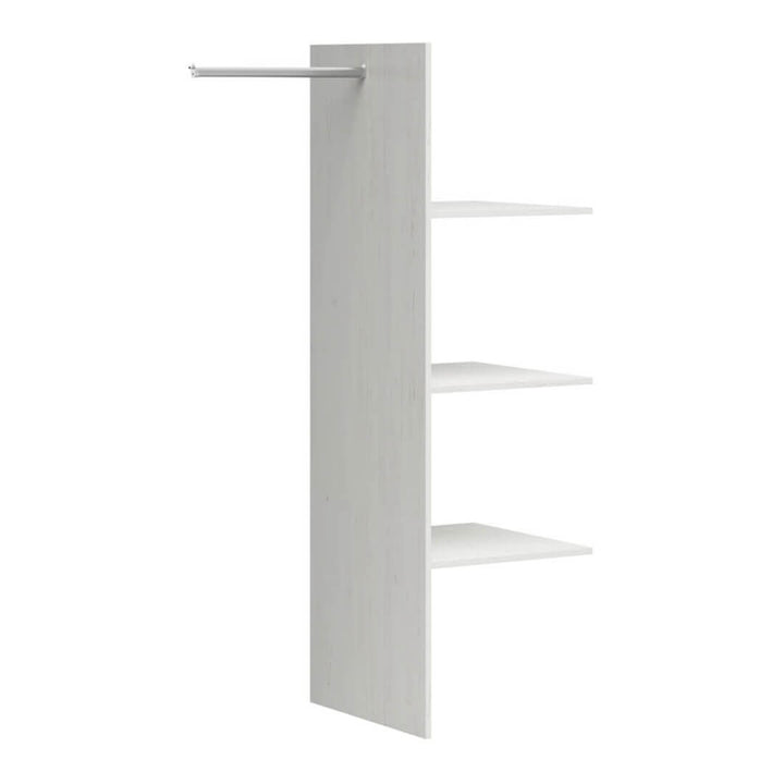 Фото вигляду збоку перегородки з полицями та штангою для шафи LOKSA BRW SZF2D_OPCJA