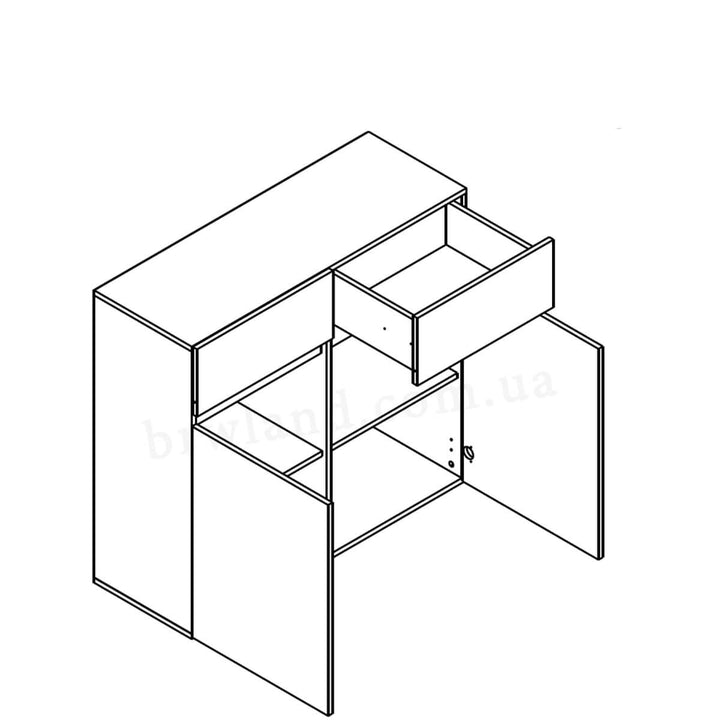 Фото схеми наповнення комода ЛОНДОН ГЕРБОР KOM2D2S