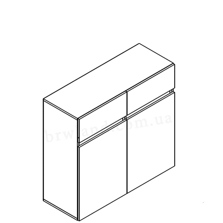 Фото схеми комода ЛОНДОН ГЕРБОР KOM2D2S