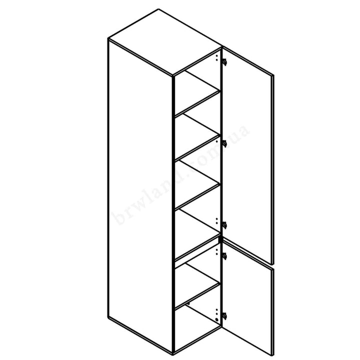Фото схеми наповнення пеналу ЛОНДОН ГЕРБОР REG2D/45 петли праворуч