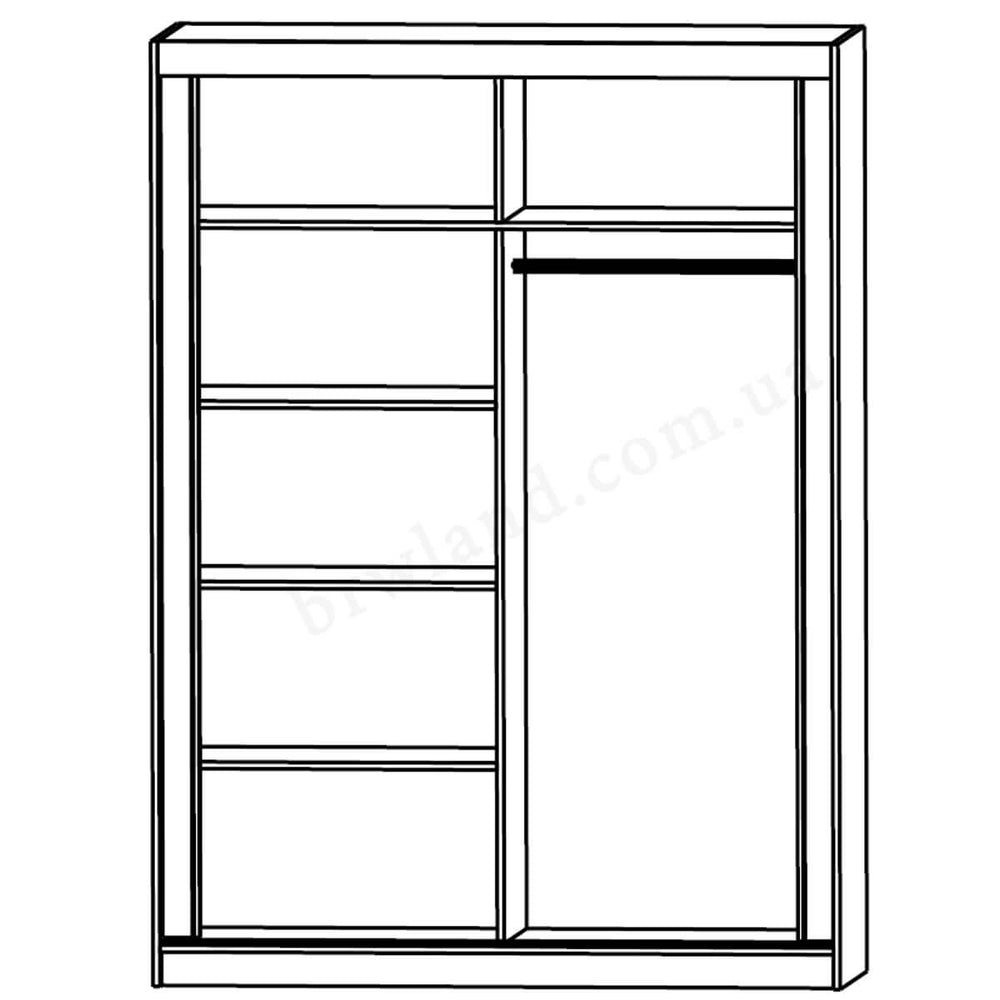 Фото схеми наповнення шафи-купе ЛОНДОН ГЕРБОР 160