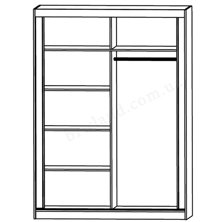 Фото схеми наповнення шафи-купе ЛОНДОН ГЕРБОР 160