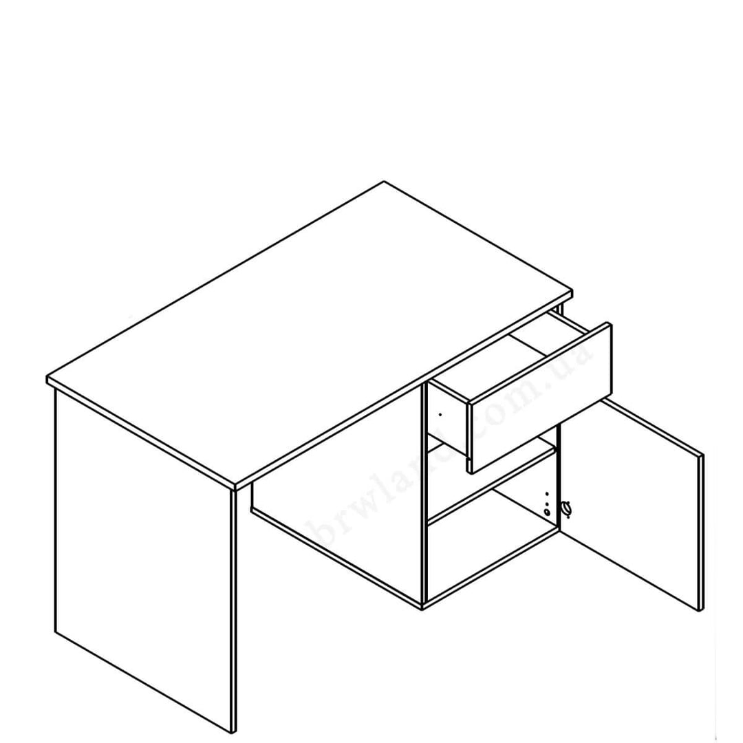 Фото схеми наповнення письмового столу ЛОНДОН ГЕРБОР BIU120