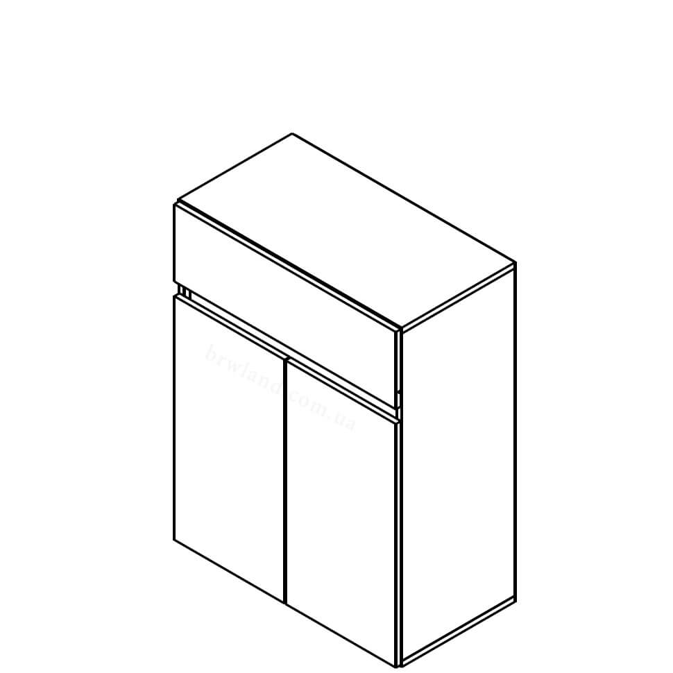 Фото схеми тумби ЛОНДОН ГЕРБОР KOM2D1S