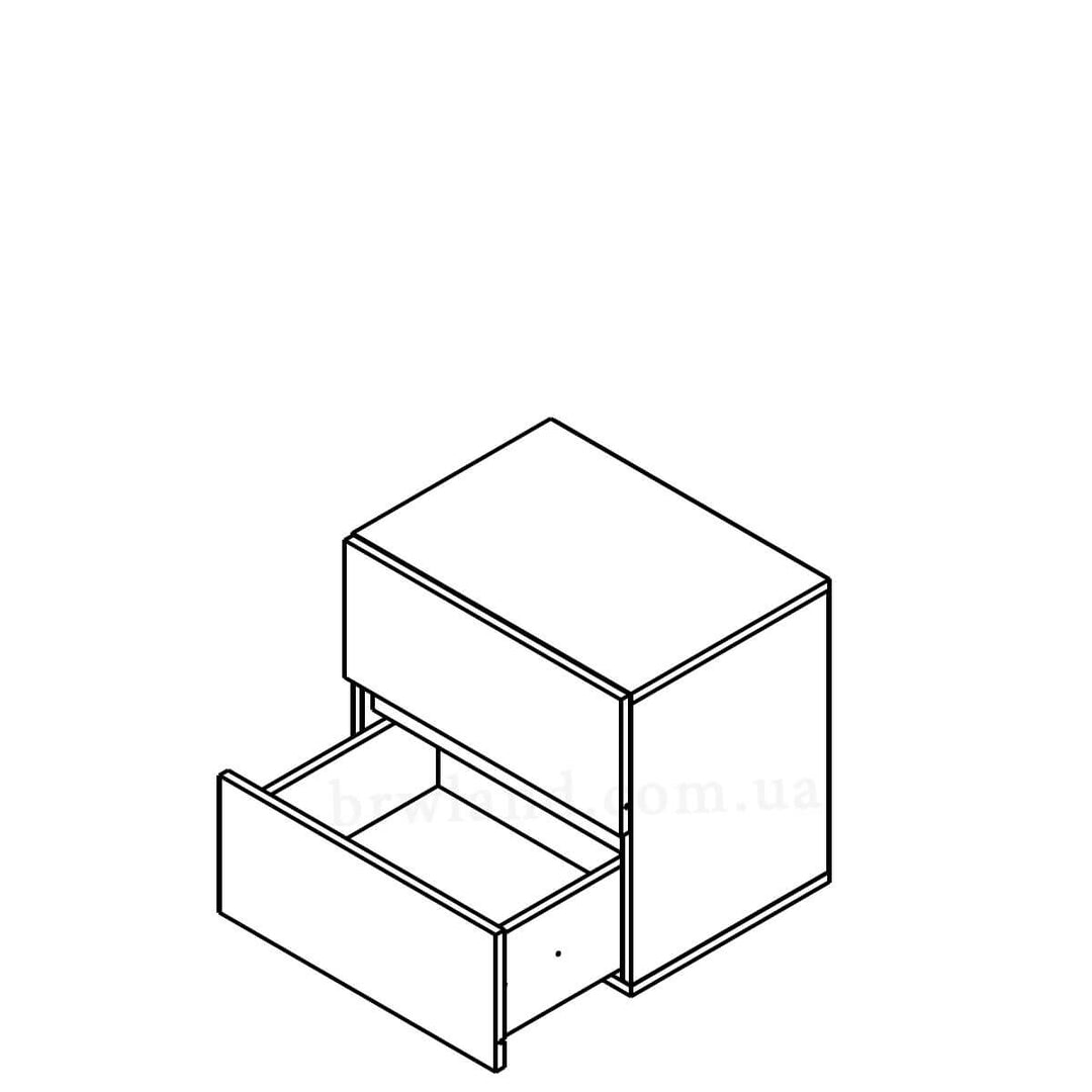 Фото схеми наповнення приліжкової тумбочки ЛОНДОН ГЕРБОР KOM2S