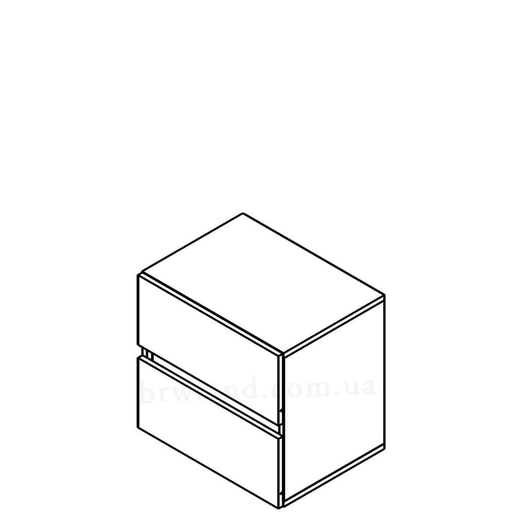 Фото схеми приліжкової тумбочки ЛОНДОН ГЕРБОР KOM2S