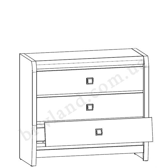 На фото схема комоду ЛОРЕН БРВ KOM3S