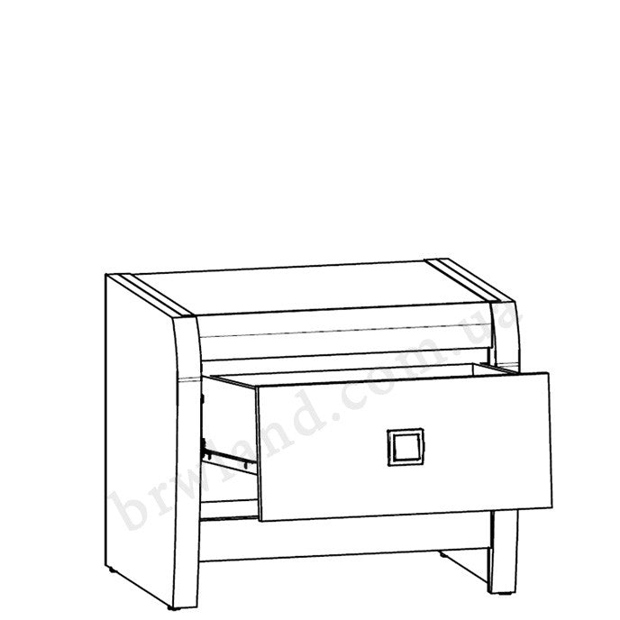На фото схема приліжкової тумбочки ЛОРЕН БРВ KOM1S