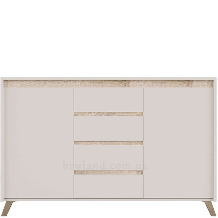 Фото комоду ЛАУНДЖ БРВ KOM2D4S кашемір / дуб сонома