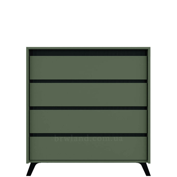 Фото комоду ЛАУНДЖ БРВ KOM4S зелений димчастий / чорний