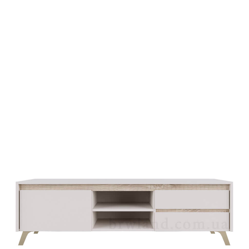 Фото тумби під телевізор ЛАУНДЖ БРВ RTV1K2So кашемір / дуб сонома