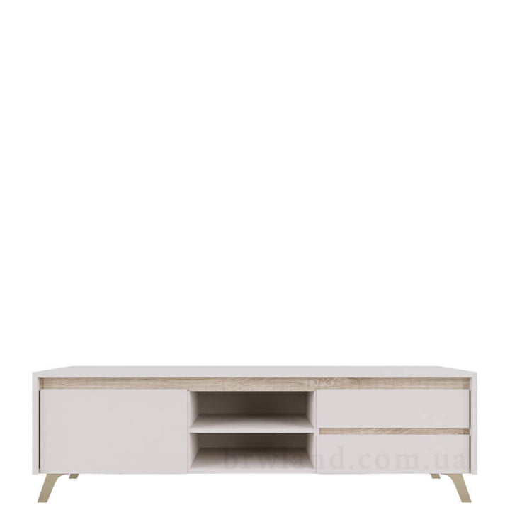 Фото тумби під телевізор ЛАУНДЖ БРВ RTV1K2So кашемір / дуб сонома