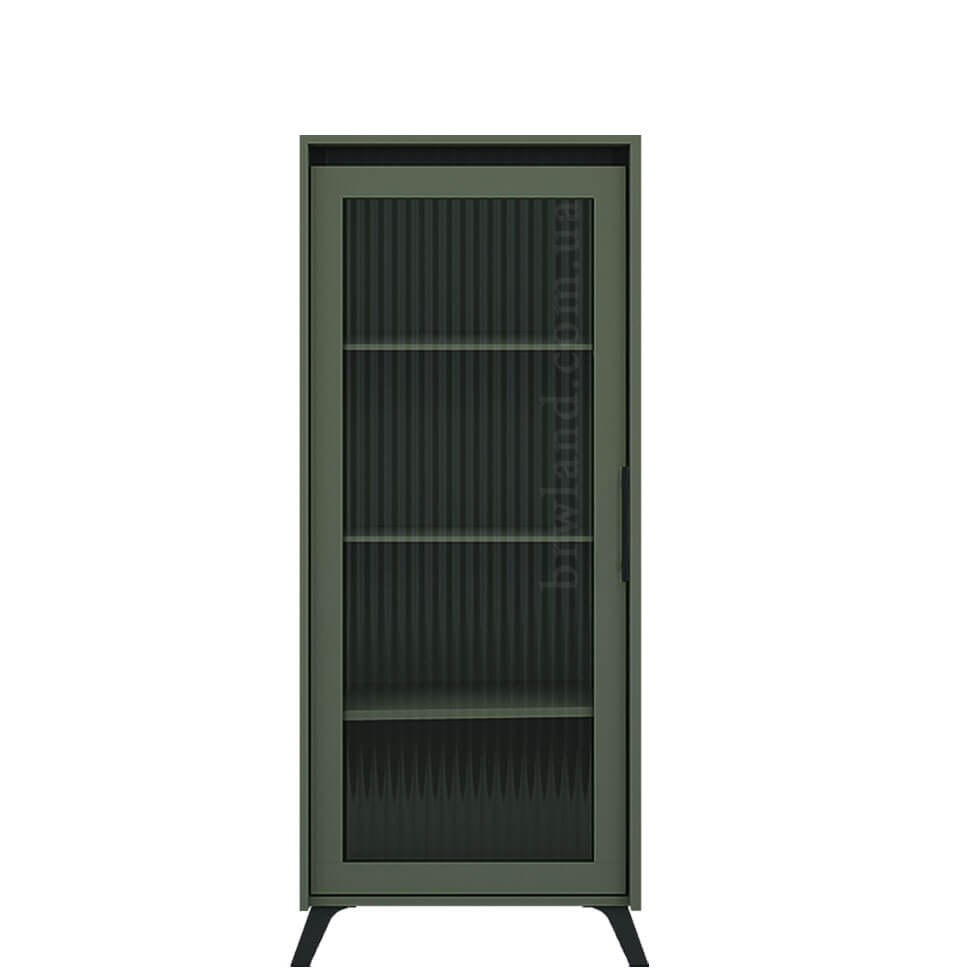 Фото вітрини ЛАУНДЖ БРВ REG1W зелений димчастий / чорний