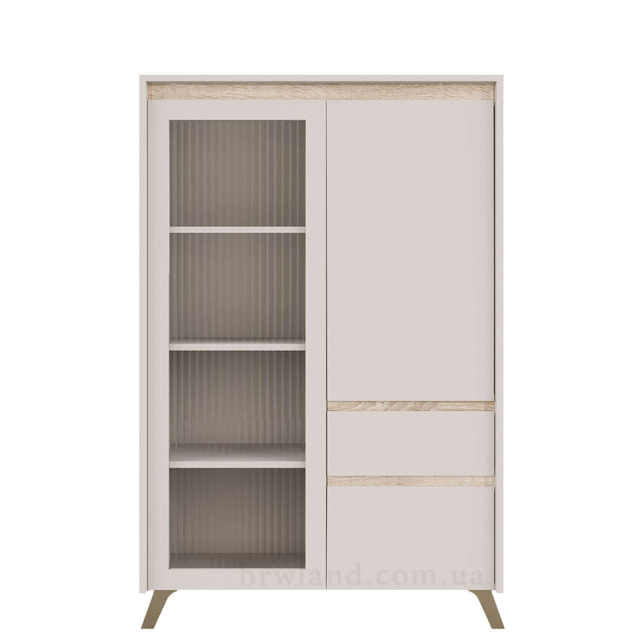 Фото вітрини ЛАУНДЖ БРВ REG1W1D1S1K кашемір / дуб сонома