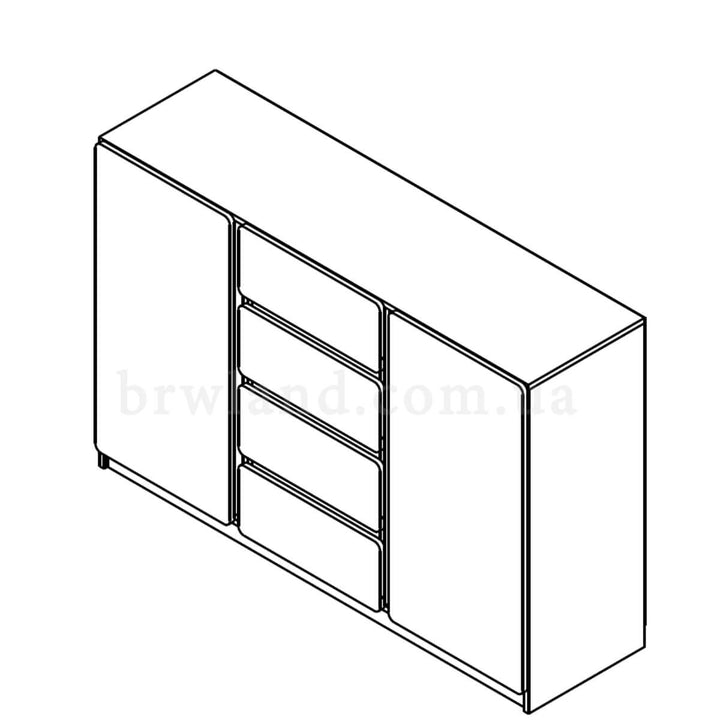 Фото схеми комода ЛУКА ГЕРБОР KOM2D4S