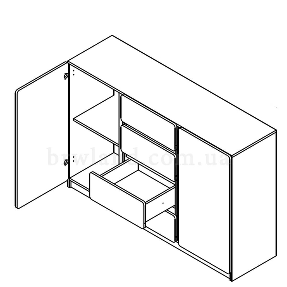 Фото наповнення комода ЛУКА ГЕРБОР KOM2D4S