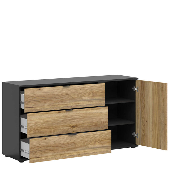 Фото наповнення комода LUEN BRW KOM1D3S