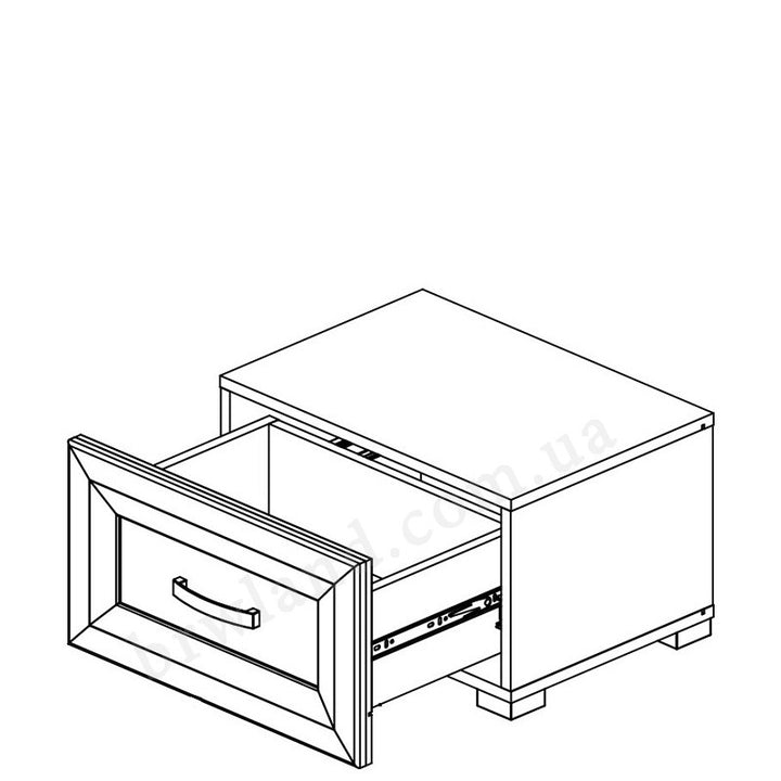 На фото схема наповнення приліжкової тумбочки МАРКУС БРВ KOM1S