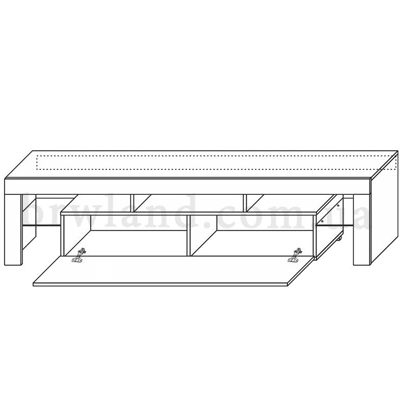 Фото схеми наповнення тумби під телевізор 138 TORO CAMA