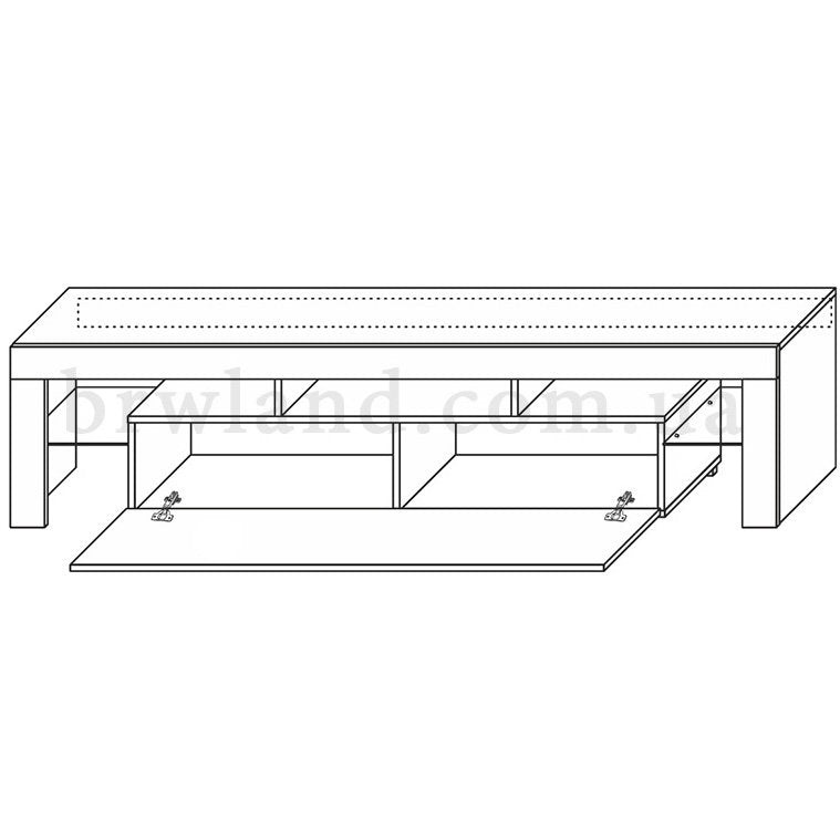 Фото схеми наповнення тумби під телевізор 158 TORO CAMA