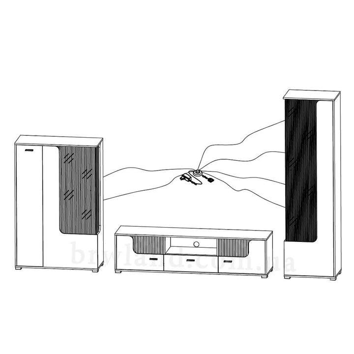 Фото схеми підсвітки стінки СІЄНА БРВ