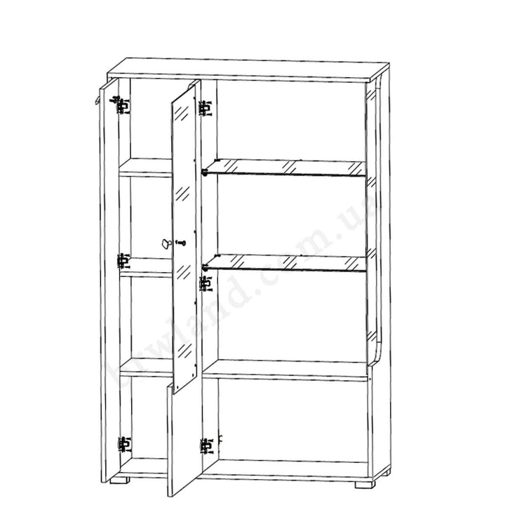 Фото схеми наповнення низької вітрини стінки СІЄНА БРВ з підсвіткою