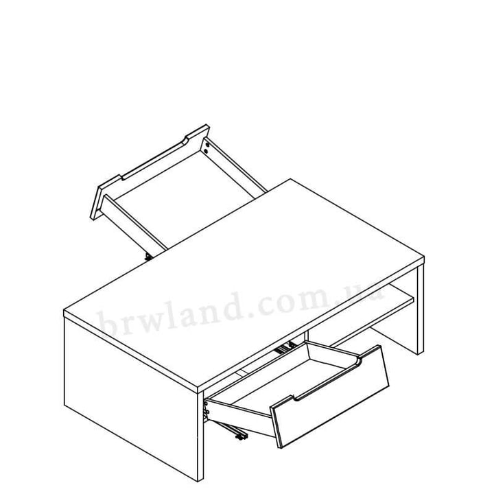 На фото схема наповнення журнального столика MEMPHIS BRW LAW2S/4/11