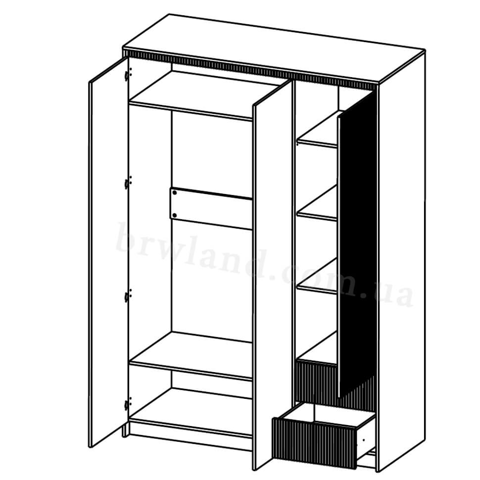 Фото схеми наповнення шафи МОНАКО ГЕРБОР SZF3D2S 