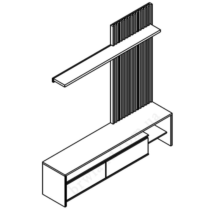 Фото схеми стiнки НЕО 2 ГЕРБОР  з правостороннім розташуванням панелі