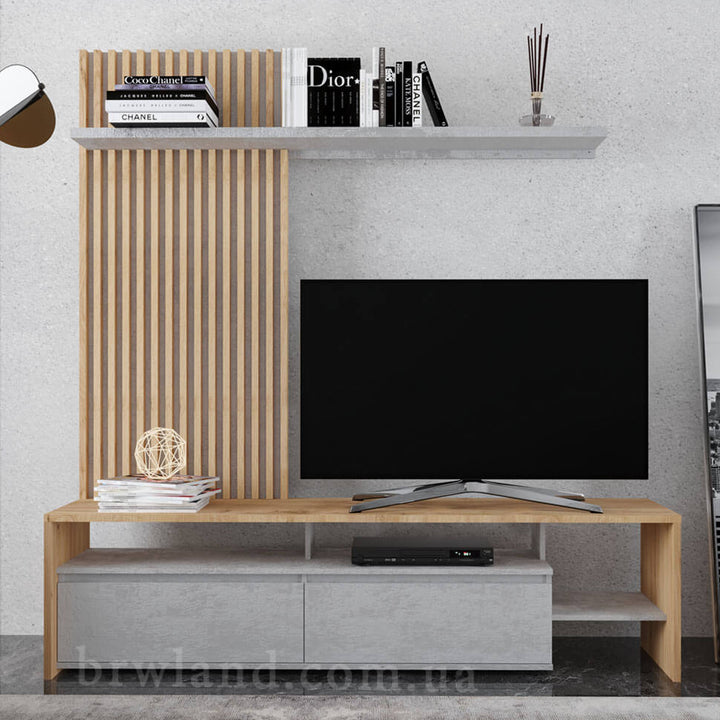 Фото стiнки НЕО 2 ГЕРБОР дуб крафт золотий / бетон стайл