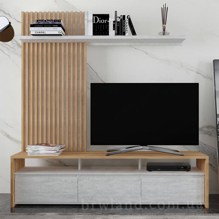 Фото стiнки НЕО ГЕРБОР дуб крафт золотий / бетон стайл