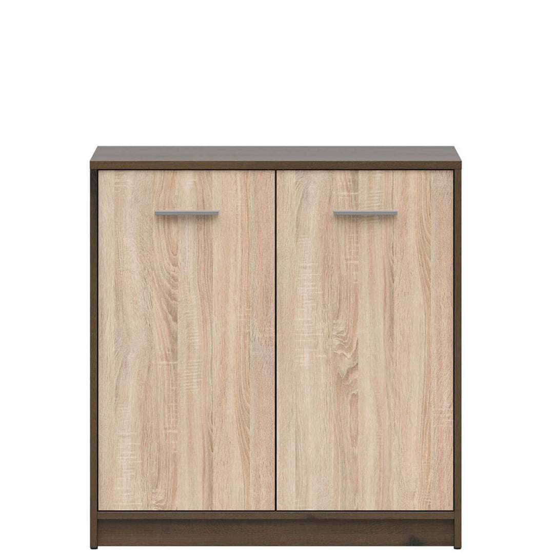 Фото тумби NEPO PLUS BRW KOM2D дуб шляхетний / дуб сонома