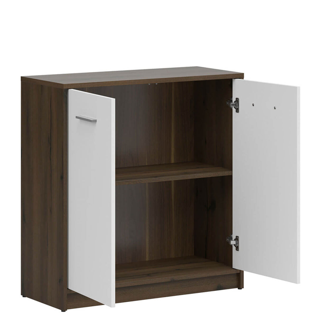 Фото наповнення тумби NEPO PLUS BRW KOM2D дуб шляхетний / білий