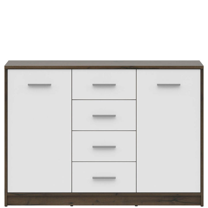 Фото комода NEPO PLUS BRW KOM2D4S дуб шляхетний / білий