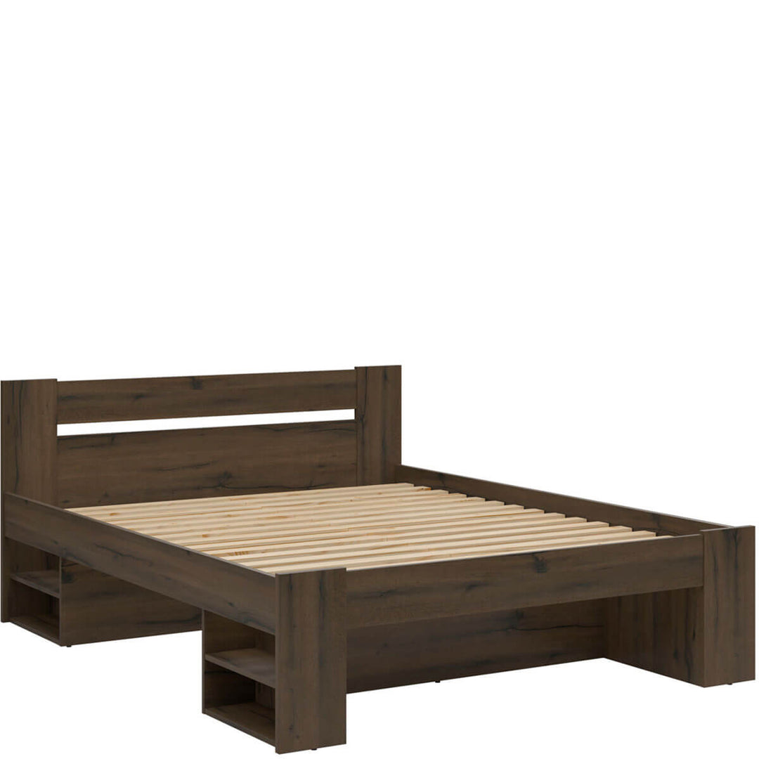 Фото вигляду збоку ліжка NEPO PLUS BRW LOZ3S/160 дуб шляхетний