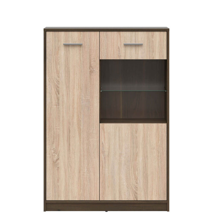 Фото вітрини NEPO PLUS BRW REG1D1W/90 дуб шляхетний / дуб сонома