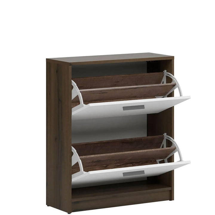 Фото наповнення тумби для взуття NEPO PLUS BRW SFB2K2 дуб шляхетний / білий