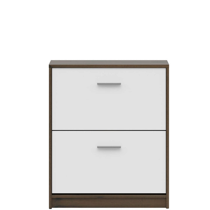 Фото тумби для взуття NEPO PLUS BRW SFB2K2 дуб шляхетний / білий