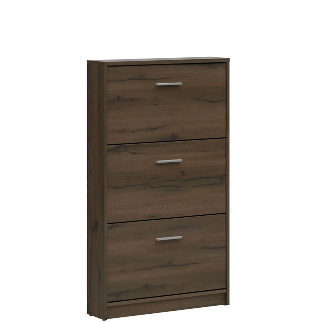 Фото вигляду збоку тумби для взуття NEPO PLUS BRW SFB3K дуб шляхетний