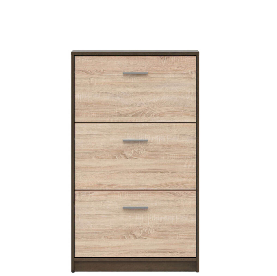 Фото тумби для взуття NEPO PLUS BRW SFB3K дуб шляхетний / дуб сонома