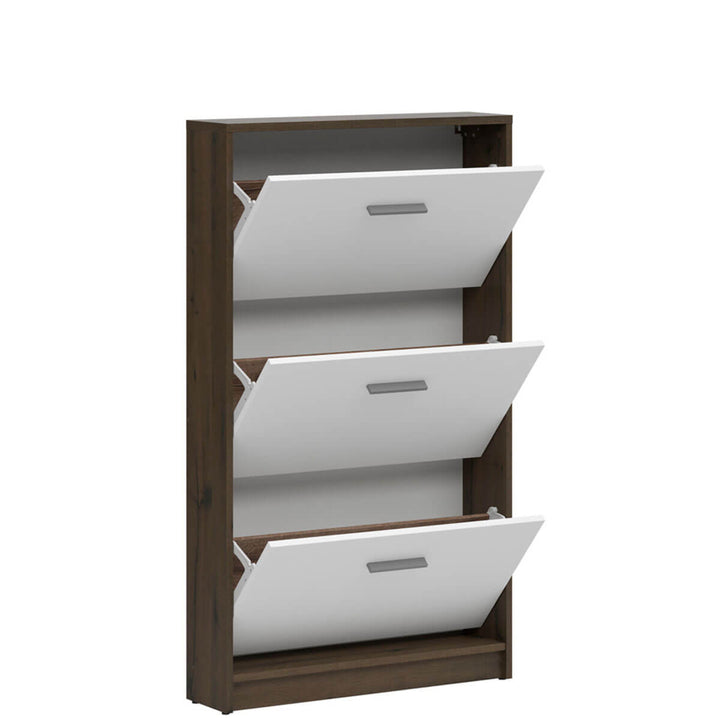 Фото наповнення тумби для взуття NEPO PLUS BRW SFB3K дуб шляхетний / білий