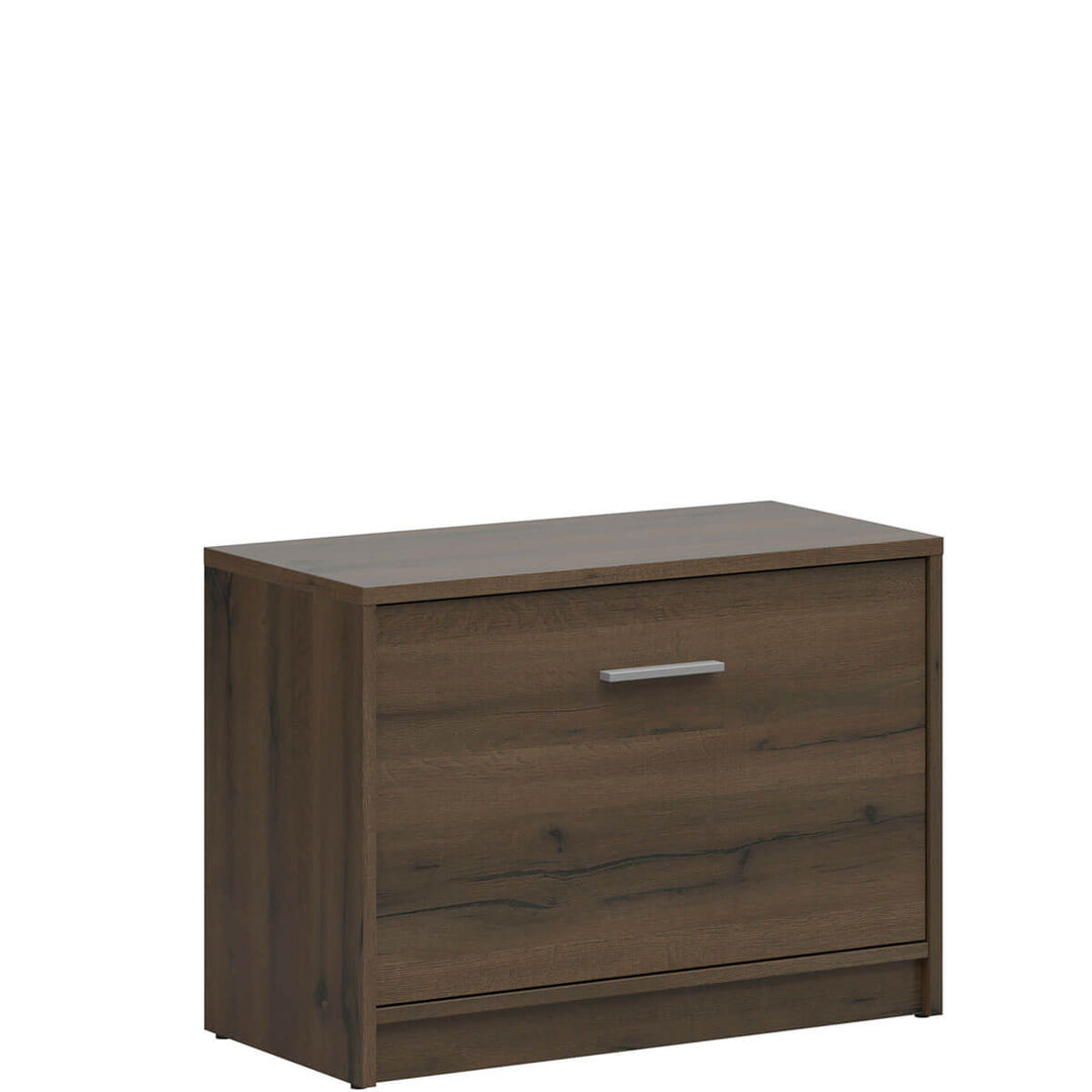 Фото вигляду збоку тумби для взуття NEPO PLUS BRW SFK1K дуб шляхетний